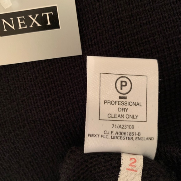 NEXT UK Black Sleeveless Stretch Knit Dress Size Small - Picture 9 of 10